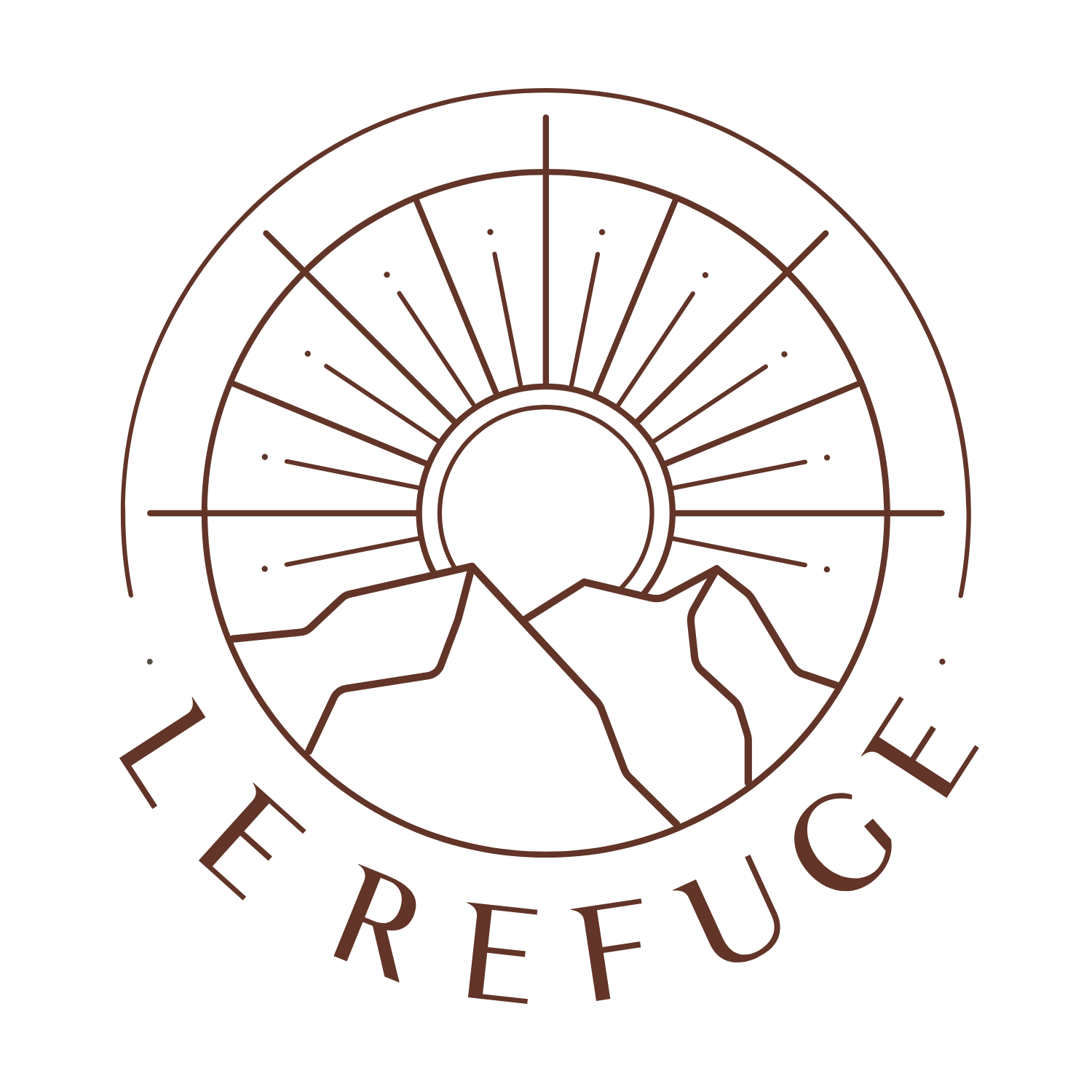 logo le refuge marron